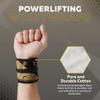 PICSIL - Sports Wrist Straps | Custom Fit Wrist Support for Cross Training & Weightlifting | Vegan Cotton, Secure & Flexible | Gymnastics & Calisthenics Use | Color Gold Black view 2