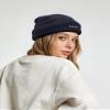 Croogo Winter Hat Acrylic Knit Cuff Watch Cap Classic Soft Warm Ski Hat Unisex Shorter Fisherman Beanie,Navy Blue-OG05 view 3