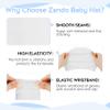 Zando Baby Hats and Mittens Infant Beanie Caps Newborn Hospital White Hat Essentials Warm Knit Beanie Safety Anti-Scratch for Halloween Ghost Supernatural Purity Boys Girls 0-6M view 3