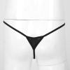 FEESHOW Mens Silk Satin Sissy Pouch Thongs G String Underwear Crossdresser Lingerie Panties Black XX-Large view 4