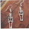 1 Pair Women Skeleton Earrings Gothic Long Skull Drop Earrings Jewelry for Halloween Night Party view 3