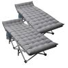 DoCred Folding Camping Cot with Mattress, 2 Pack Heavy Duty Folding Cot for Adults, Portable Sleeping Cot Bed Adults Outdoor Bed with Carry Bag, Travel Camp Cots view 1