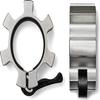 Barbell Clamp,Olympic Barbell Clamps,Aluminium Alloy Barbell Clips,Quick Release Weight Bar Clamps Dumbbell Locking Spin Clip 2 inch for Weightlifting, Olympic Lifts and Strength Training,1 Pair view 4