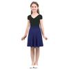 Loloda Girls' Kids Stretch Waist Flared Mini Skirt Casual Knee Length Pleated A-Line Skater Skirts Navy_Blue 8 Years view 3