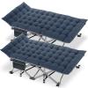 DoCred Folding Camping Cot with Mattress, 2 Pack Heavy Duty Folding Cot for Adults, Portable Sleeping Cot Bed Adults Outdoor Bed with Carry Bag, Travel Camp Cots view 1
