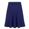 Loloda Girls' Kids Stretch Waist Flared Mini Skirt Casual Knee Length Pleated A-Line Skater Skirts Navy_Blue 6 Years view 1