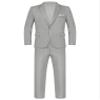 Hularka Men Suit Set Slim Fit Business Suit Outfits 2PCS Long Sleeve Jacket Blazer Trouser Set Wedding Office Gray XX-Large view 3