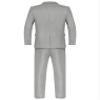 Hularka Men Suit Set Slim Fit Business Suit Outfits 2PCS Long Sleeve Jacket Blazer Trouser Set Wedding Office Gray XX-Large view 4