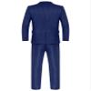 Hularka Men Suit Set Slim Fit Business Suit Outfits 2PCS Long Sleeve Jacket Blazer Trouser Set Wedding Office Navy Blue Large view 4