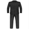 Hularka Men Suit Set Slim Fit Business Suit Outfits 2PCS Long Sleeve Jacket Blazer Trouser Set Wedding Office Black Small view 4