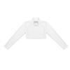 Loloda Kids Girls Turtleneck Long Sleeve Crop Top Dance Gymnastics Workout Athletic Shirt Sportswear Ivory 12 Years view 3
