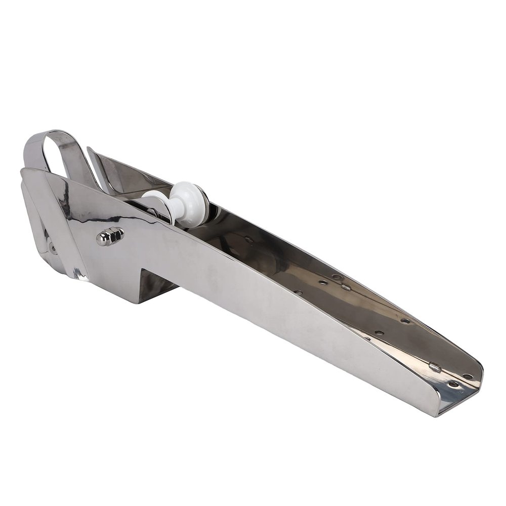 Akozon Anchor Roller, 24in Stainless Steel Boat Bow Anchor Roller 2244lbs Bow Anchor Bracket for Marine Ship Boat Deck Hardware