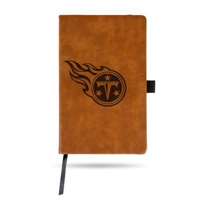 Rico Industries NFL Tennessee Titans Brown Laser Engraved Small Notepad Journal/Notepad 8.25" x 5.25"- Office Accessory