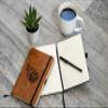 Rico Industries NFL Tennessee Titans Brown Laser Engraved Small Notepad Journal/Notepad 8.25" x 5.25"- Office Accessory view 2