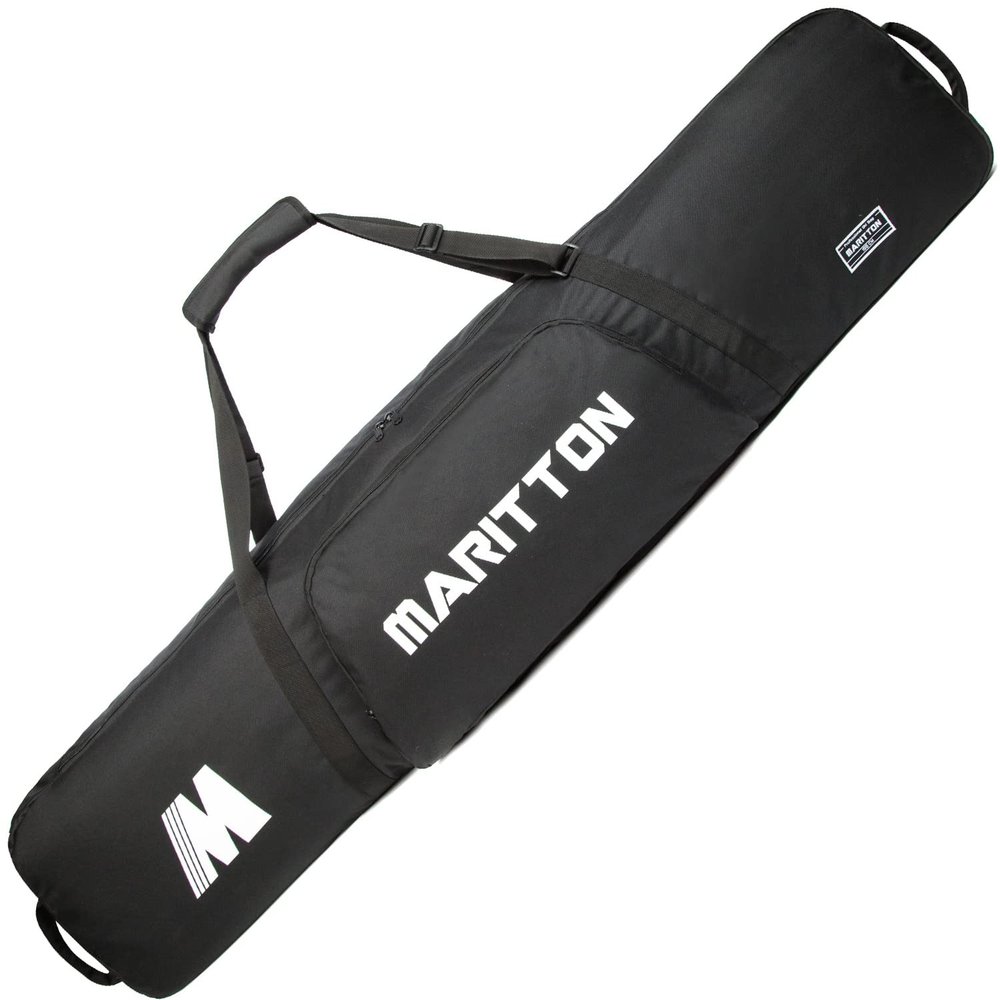 MARITTON Padded Snowboard Bag- Perfect for Air Plane Travel for Snowboard, Goggles, Gloves, Ski Outdoor Camping,Available Length in 155cm 165cm. (BLK, 165CM)