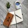 Rico Industries NCAA Iowas State Cyclones Brown Laser Engraved Small Notepad Jounral/Notepad 8.25" x 5.25"- Office Accessory view 2