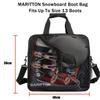 MARITTON Padded Snowboard and Boot Bag Combo,Store Transport Snowboard Up to 165 cm and Boots Up to Size 13,Two-Piece Snowboard Travel Bags. (BLK) view 4