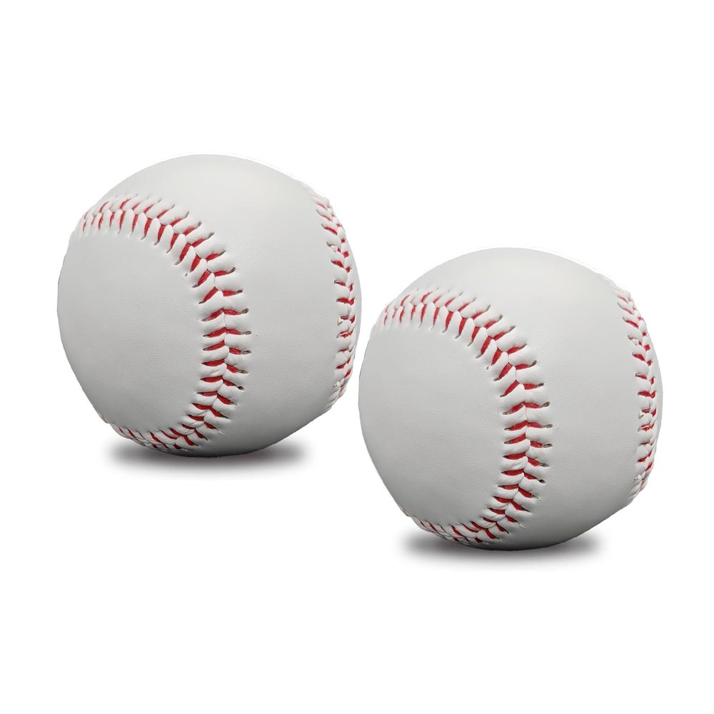 2 Blank Baseballs Hard Core Standard Official Size 9 inch Suitable for Youth League Practice Training Machine Pitching for Signature Adapt to Bat Play