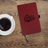Rico Industries NCAA Nebraska Cornhuskers Brown Laser Engraved Small Notepad Jounral/Notepad 8.25" x 5.25"- Office Accessory view 2
