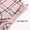 IDEALSANXUN Gothic Plaid Mini Skirts for Womens Short High Waist Plaid Skirts (X-Small, Plaid Pink) view 4