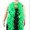Flydreamfeathers 40 Gram 72" Long, Turkey Chandelle Feather Boa, Dancing Wedding Crafting Party Dress Up, Halloween Costume Decoration(Green Colorss) view 1