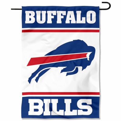 Buffalo Bills White Logo Garden Flag Double Sided Banner