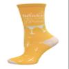 K. Bell Socks Women's Drinks Well Crew Socks 1 Pair, Yellow, Shoe Size: 410 view 1