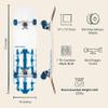 Retrospec Alameda Skateboard Complete | Canadian Maple Wood Deck w/ 5.5 Inch Aluminum Alloy Trucks for Commuting, Cruising, Carving & Downhill Riding view 2