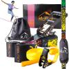 Kutu Tribe Pro Slackline Kit: 60 ft Training Line with Tree Protectors, Ratchet, Arm Trainer, Carry Bag - Tight Rope Slackline for Backyard, Kids & Adults Beginners view 1