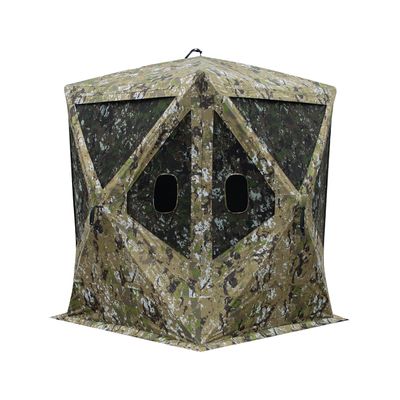 Barronett Blinds Big Mike, Portable Hunting Blind, Tall Hub Blind, Shoot While Standing, Low Profile Windows, 2-Person, Crater Thrive, 80 x 75 x 75, BM300CT