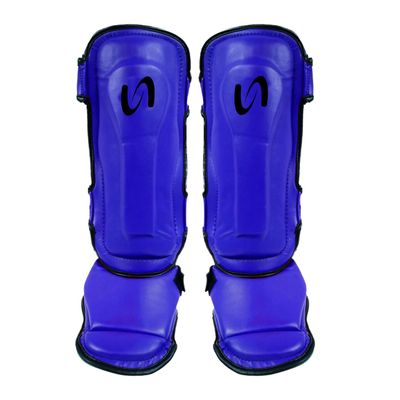 Ultimate - Classic Colored Shin Instep Guard for Boxing MMA Muay Thai Training (Blue, S/M)