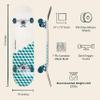 Retrospec Alameda Skateboard Complete | Canadian Maple Wood Deck w/ 5.5 Inch Aluminum Alloy Trucks for Commuting, Cruising, Carving & Downhill Riding | 31 x 7.5, Marine Isometric view 2