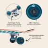 Retrospec Alameda Skateboard Complete | Canadian Maple Wood Deck w/ 5.5 Inch Aluminum Alloy Trucks for Commuting, Cruising, Carving & Downhill Riding | 31 x 7.5, Marine Isometric view 3