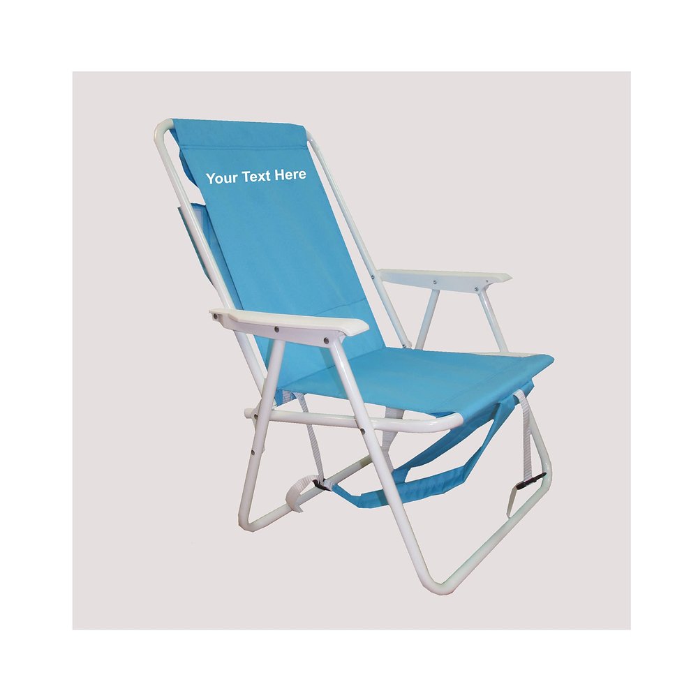 Personalized Imprinted Basic Backpack Chair by Rio - Turquoise