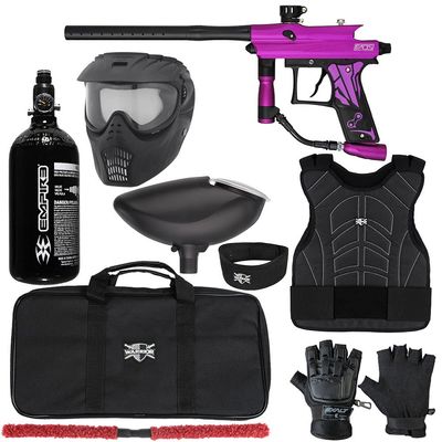 Action Village Azodin KAOS 3 Protector Paintball Gun Package Kit Level 1 (Dust Purple/Dust Black, Small/Medium)