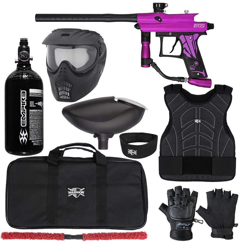 Action Village Azodin KAOS 3 Protector Paintball Gun Package Kit Level 1 (Dust Purple/Dust Black, Small/Medium)