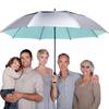 G4Free 72 Inch Huge Golf Umbrella UV Protection Auto Open Windproof Umbrella Oversized Extra Large Vented Double Canopy for Family (Silver/Lake Blue) view 2