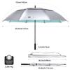 G4Free 72 Inch Huge Golf Umbrella UV Protection Auto Open Windproof Umbrella Oversized Extra Large Vented Double Canopy for Family (Silver/Lake Blue) view 3