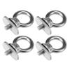 FAVOMOTO 4pcs Stainless Steel Kayak Lifting Hook Track Mount Eyelet Accessory for Fishing and Boating Design Compatible Track Systems view 2