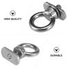 FAVOMOTO 4pcs Stainless Steel Kayak Lifting Hook Track Mount Eyelet Accessory for Fishing and Boating Design Compatible Track Systems view 3