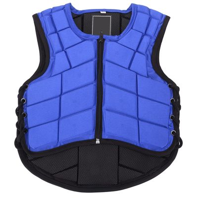 VBESTLIFE Nylon Kids Equestrian Vest, Safety Foam Padded Horse Riding Protective Gear Children's Equestrian Body Protector Blue()