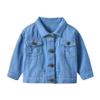 Jean Jacket for Girls Boys Spring Fall Clothes Long Sleeve Button Down Tie Dye Ripped Denim Coat Top Casual Cowboy Outwear Basic Overcoat for Toddler Baby Childrens Kids Teen Sky Blue 3-4 Years view 1