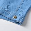 Jean Jacket for Girls Boys Spring Fall Clothes Long Sleeve Button Down Tie Dye Ripped Denim Coat Top Casual Cowboy Outwear Basic Overcoat for Toddler Baby Childrens Kids Teen Sky Blue 3-4 Years view 4