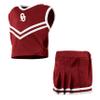 Little King NCAA Toddler/Youth Girls Team 2 Piece Cheer Dress-Oklahoma Sooners-2T view 3