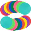 Aryjmz Spot Markers 18 Pcs 10 Inch Non Slip Rubber Floor Markers Flat Field Cones Poly Dots for Soccer Basketball Sports Speed Agility Training and Drills view 1