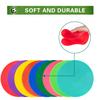 Aryjmz Spot Markers 18 Pcs 10 Inch Non Slip Rubber Floor Markers Flat Field Cones Poly Dots for Soccer Basketball Sports Speed Agility Training and Drills view 4