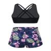 YONGHS Kids Girls 2 Pieces Bathing Suit Beach Swimsuit Sports Swimwear Tankinis Top with Shorts Set Navy Blue A 10 view 2