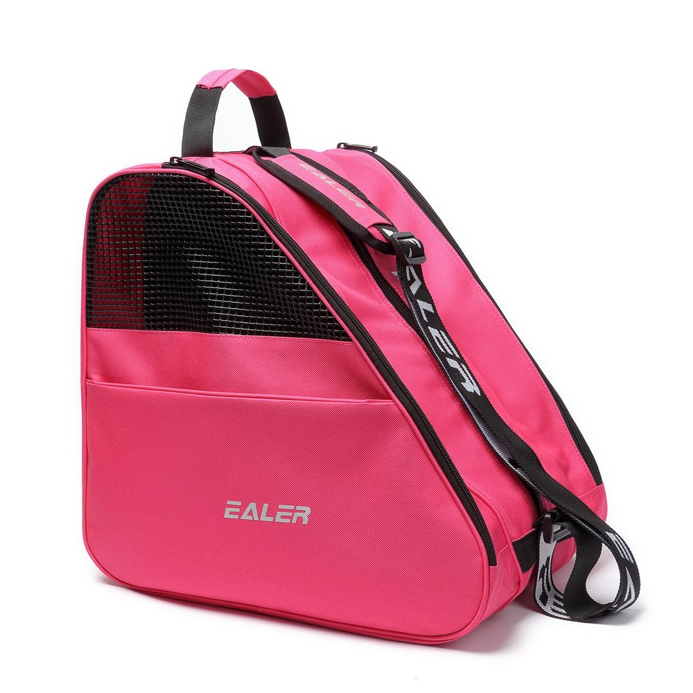 EALER Roller Skate Bag with Adjustable Shoulder Strap for Kids and Adults to Hold Inline Skates Roller Skates Knee Pads-Pink