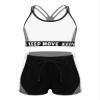 Moggemol Girls 2 Pcs Gym/Dance/Swim Outfit Camouflage Straps Crop Top with Bottoms Gymnastics Leotard White 6 view 1