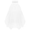 Beaupretty White Veil with Comb Elegant Bridal Veil for Weddings Short Lace for Bride S Special Day view 1